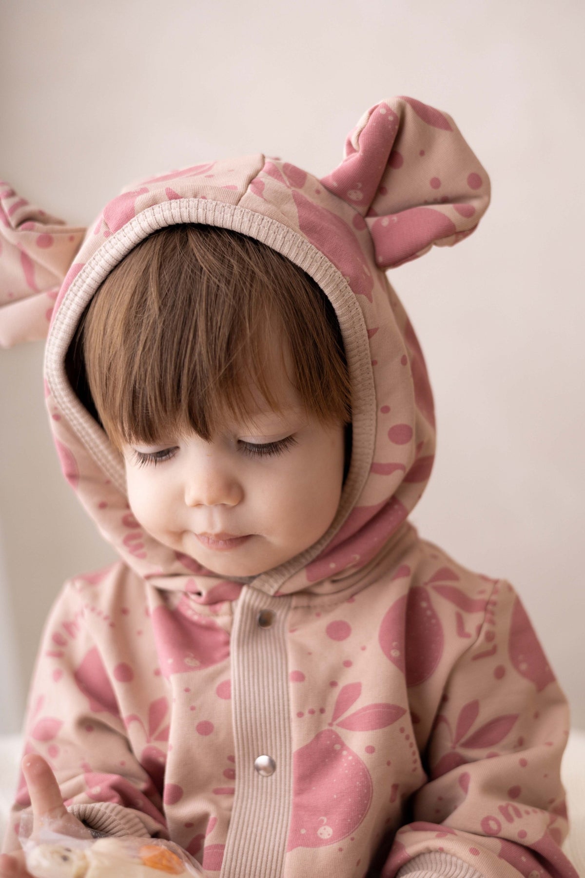 Eared Jumpsuit for Babies and Kids - Beige Lemons