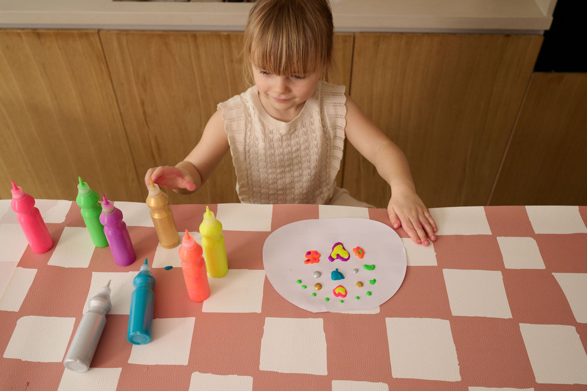 Kids Mealtime Floor Mat, Non-Slip & Waterproof - Chess Terra