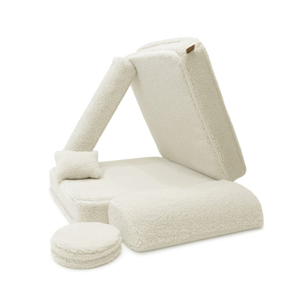 MeowBaby® Modular Children's Chair - 5 Elements, Bearly Cream