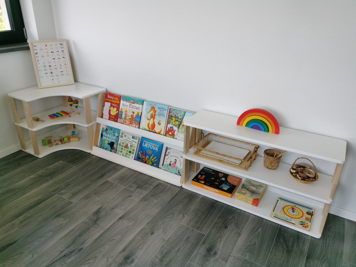 Moduláris Montessori Könyvespolc - 2 Polcos