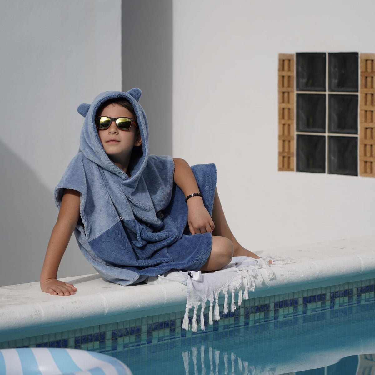 Surfbear Gyerek Fürdőponcsó - Kék