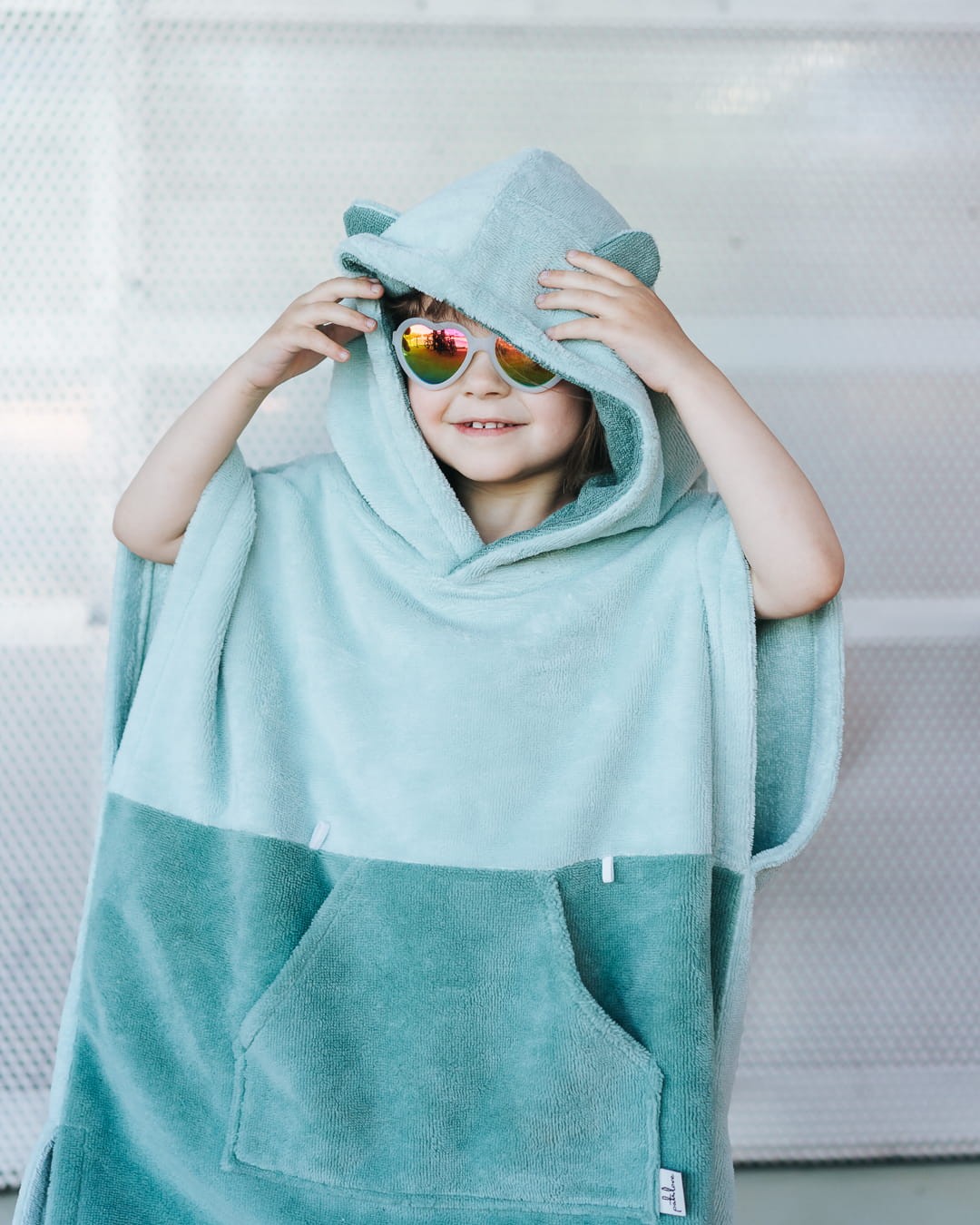 Surfbear Gyerek Fürdőponcsó - Zöld