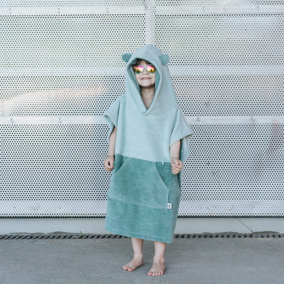 Surfbear Gyerek Fürdőponcsó - Zöld