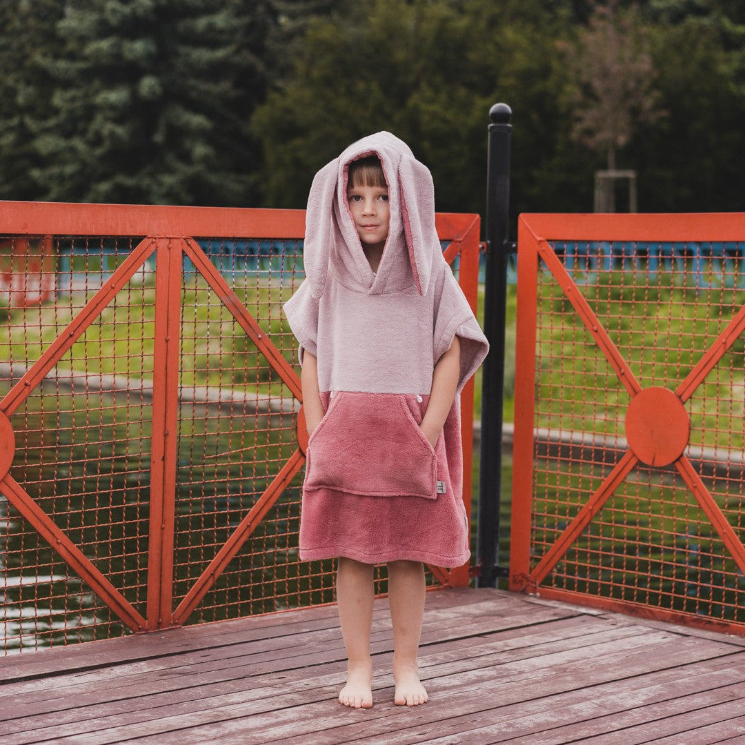 Surfbunny Gyerek Fürdőponcsó - Rózsaszín