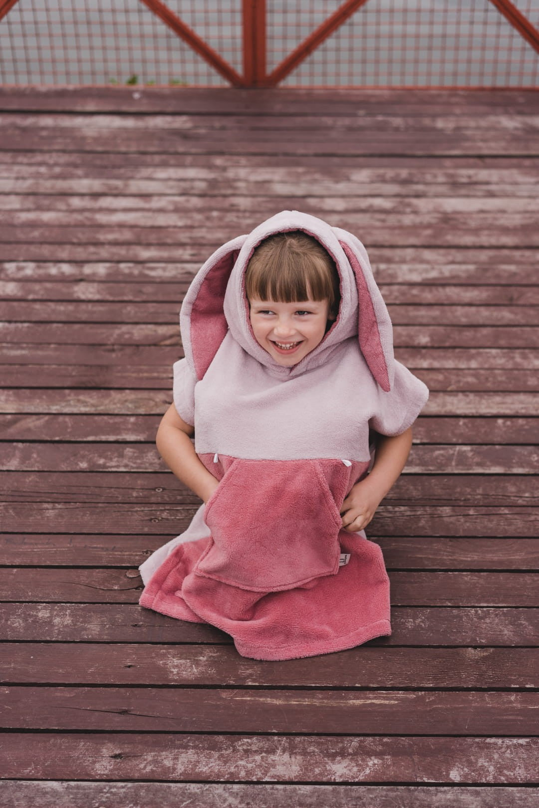 Surfbunny Gyerek Fürdőponcsó - Rózsaszín