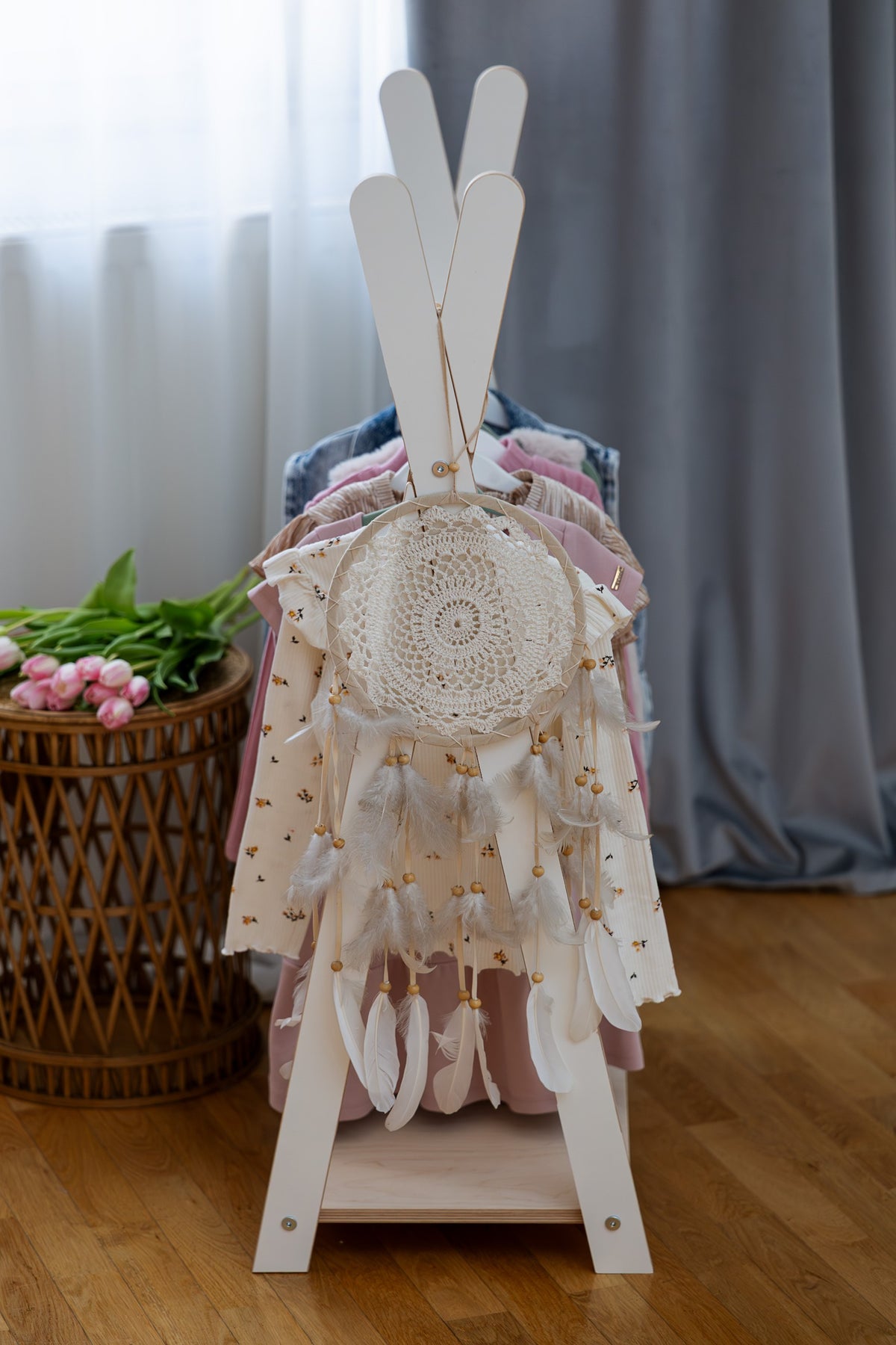 Tipi Clothing Rack For Children - Small White